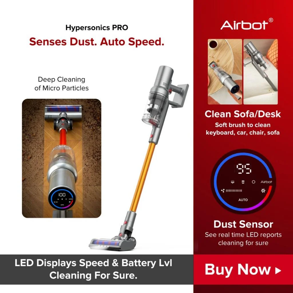 Airbot Hypersonics PRO 27000Pa Smart Handheld Cordless Vacuum Cleaner