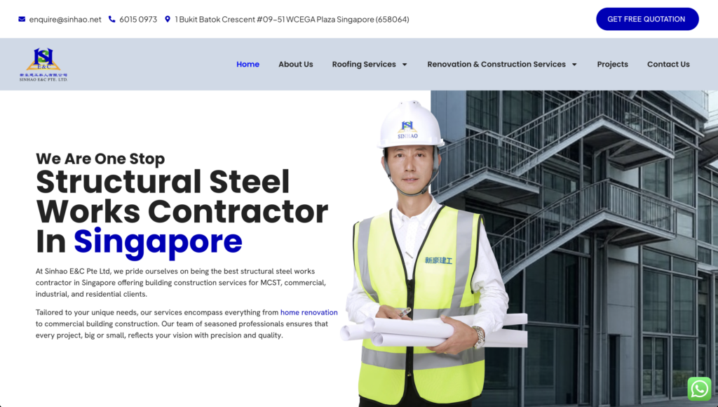 Sinhao E&Amp;C Pte Ltd - Best Structural Steel Works Contractor Singapore