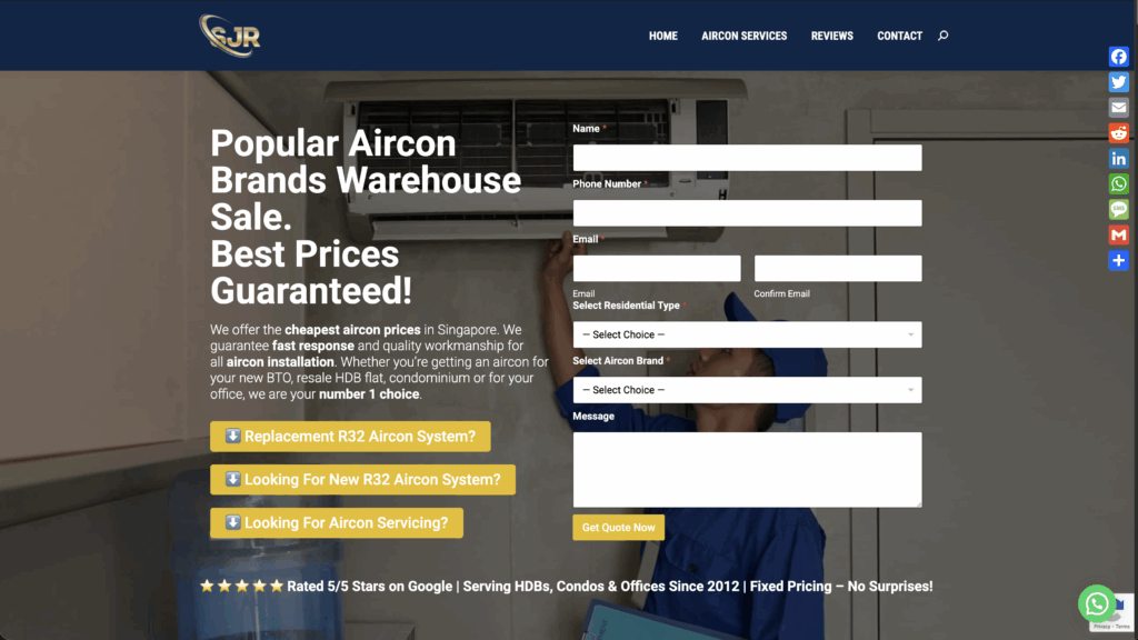 新加坡十大最佳空调服务 🏆 1 Sjr Aircon - 新加坡最佳空调服务公司 | 新加坡最佳空调维修公司 | 新加坡最佳空调清洁公司