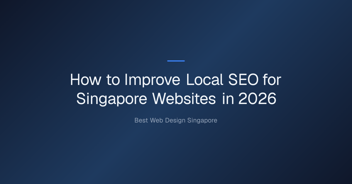 How to Improve Local SEO for Singapore-based Websites — How to Improve Local SEO for Singapore Websites in 2026